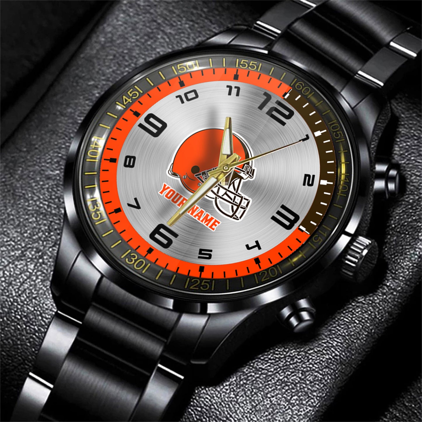 Cleveland Browns Black Fashion Watch Gifts For Sport Fans AZWATCH008
