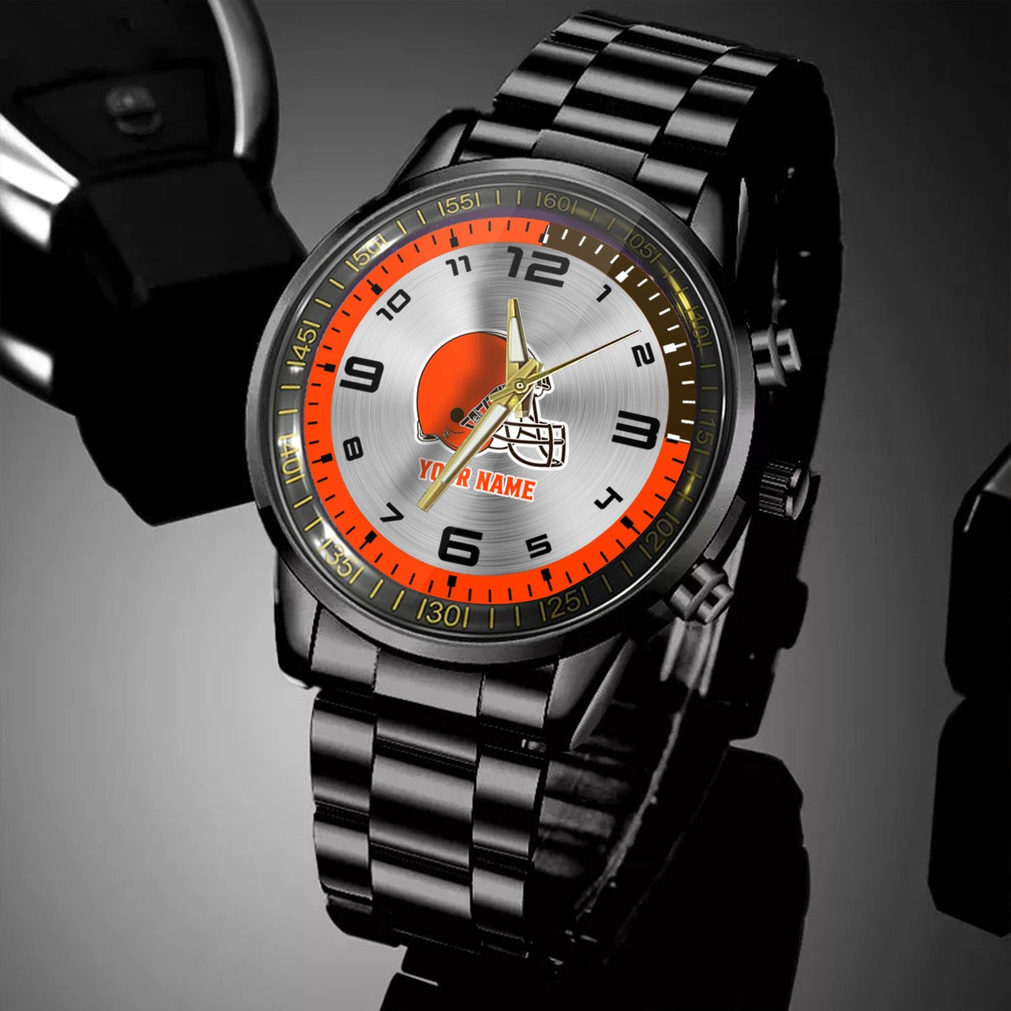 Cleveland Browns Black Fashion Watch Gifts For Sport Fans AZWATCH008