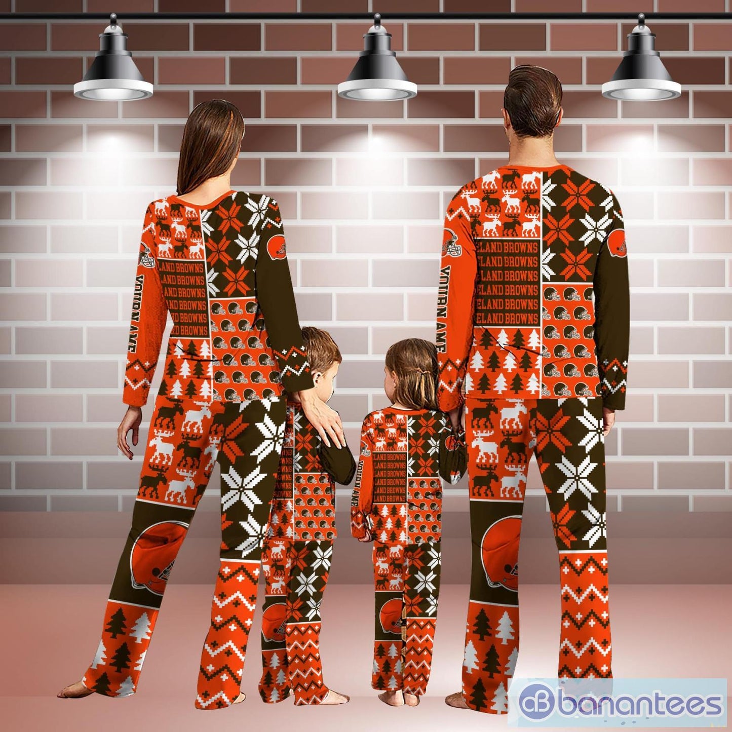 Cleveland Browns Pajamas Christmas Gift For Family AZCPYZAM104