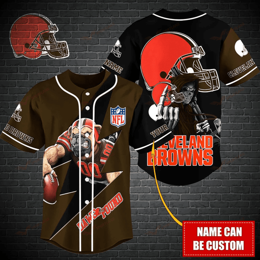 Cleveland Browns Personalized Baseball Jersey BG474