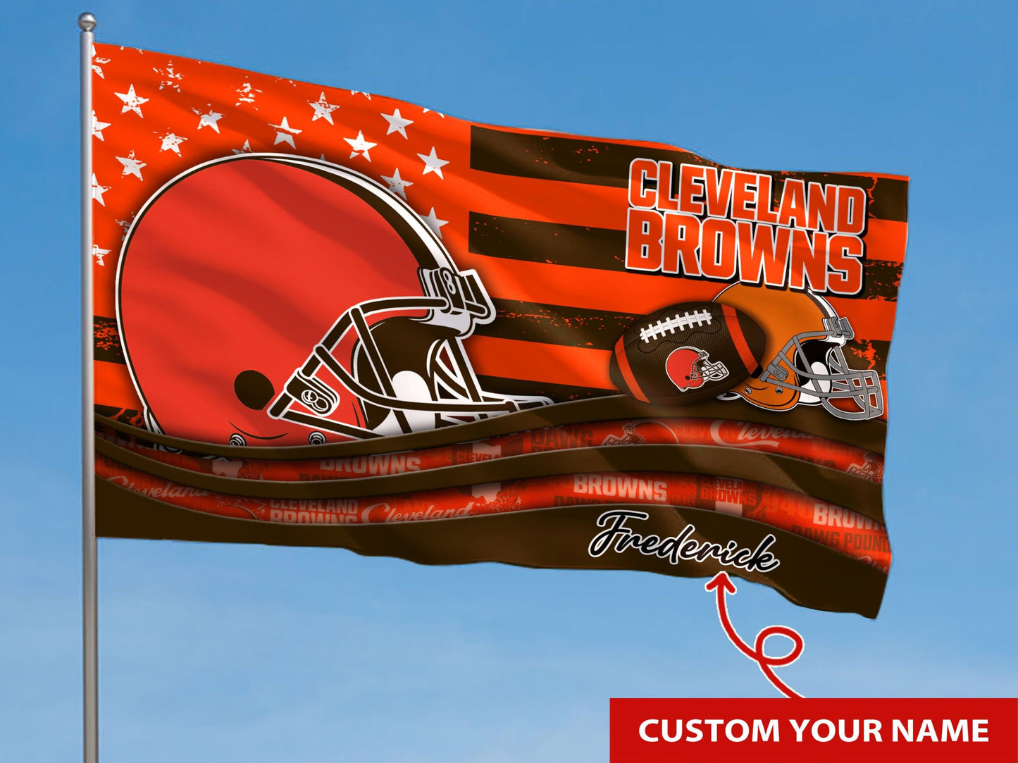 Cleveland Browns Personalized Flag 07