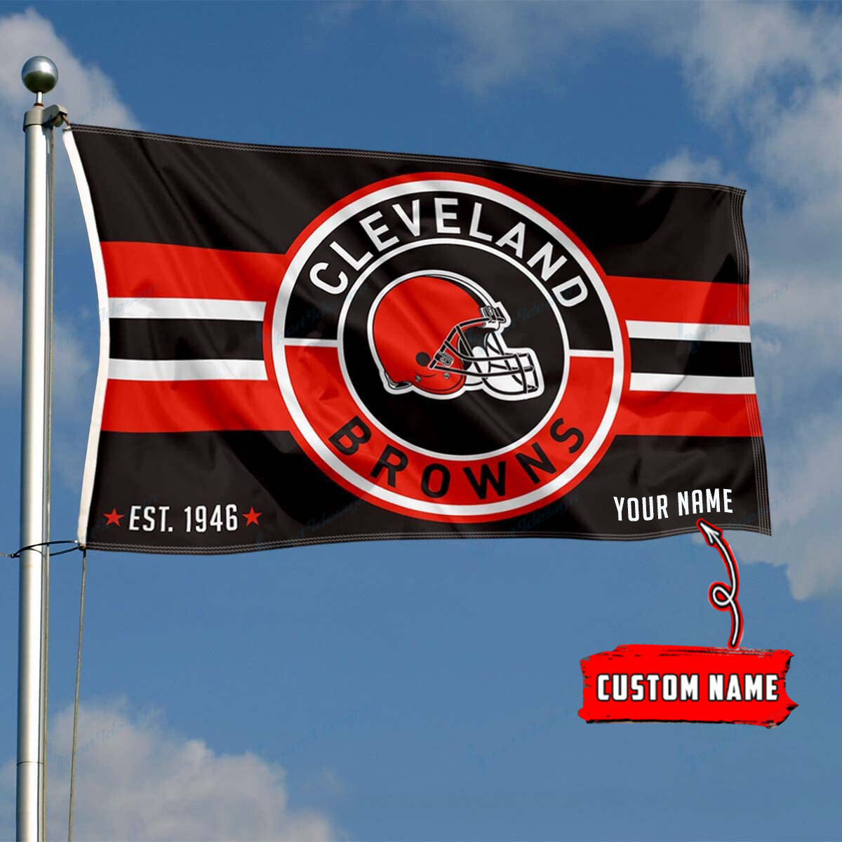 Cleveland Browns Personalized Flag 174