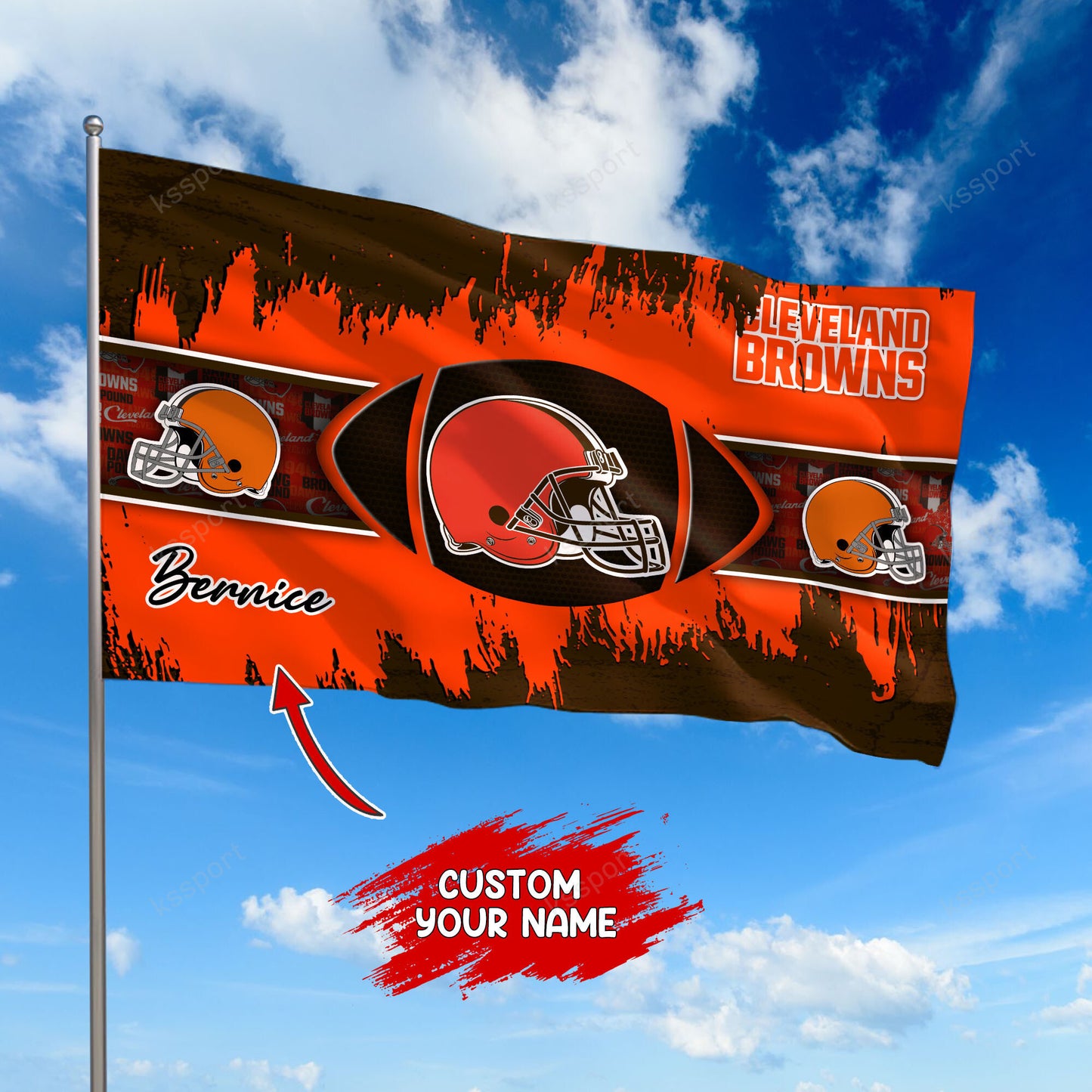 Cleveland Browns Personalized Flag 380