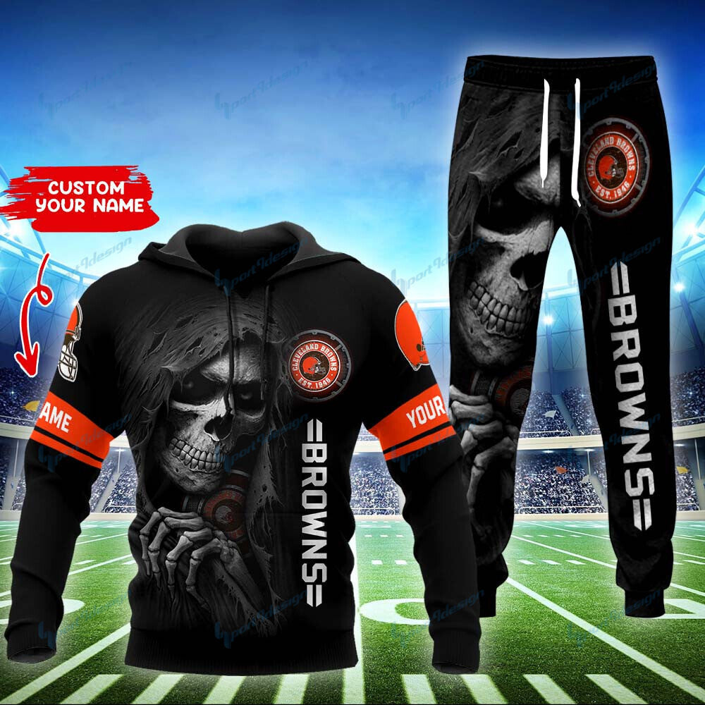 Cleveland Browns Personalized Hoodie and Jogger Set BG837