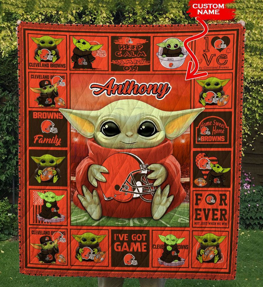 Cleveland Browns Personalized Premium Quilt BG11