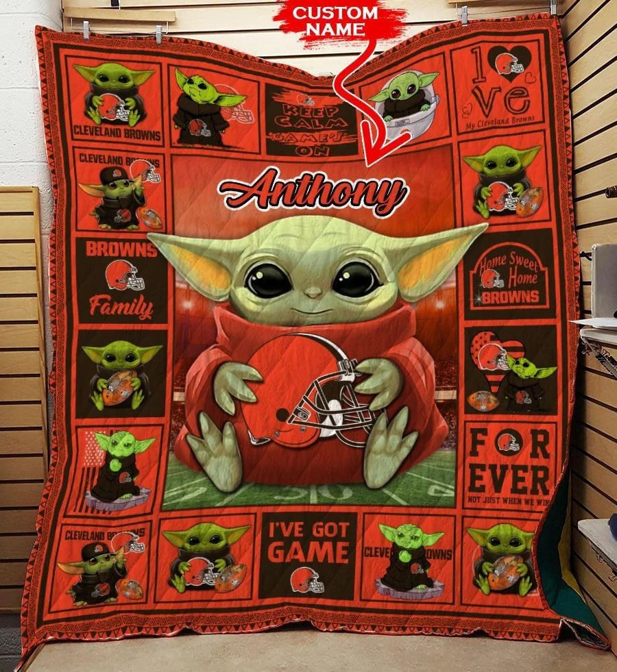 Cleveland Browns Personalized Premium Quilt BG11