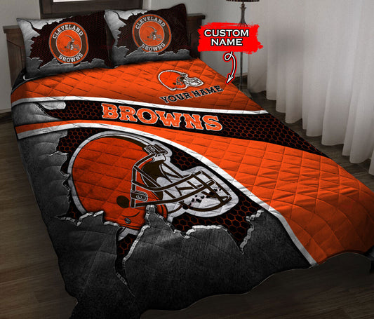 Cleveland Browns Personalized Quilt Set BG123