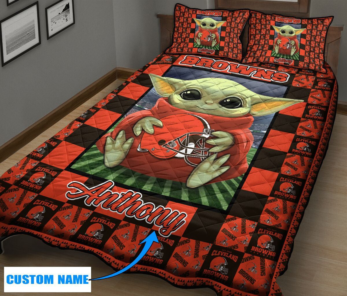Cleveland Browns Personalized Quilt Set BG40