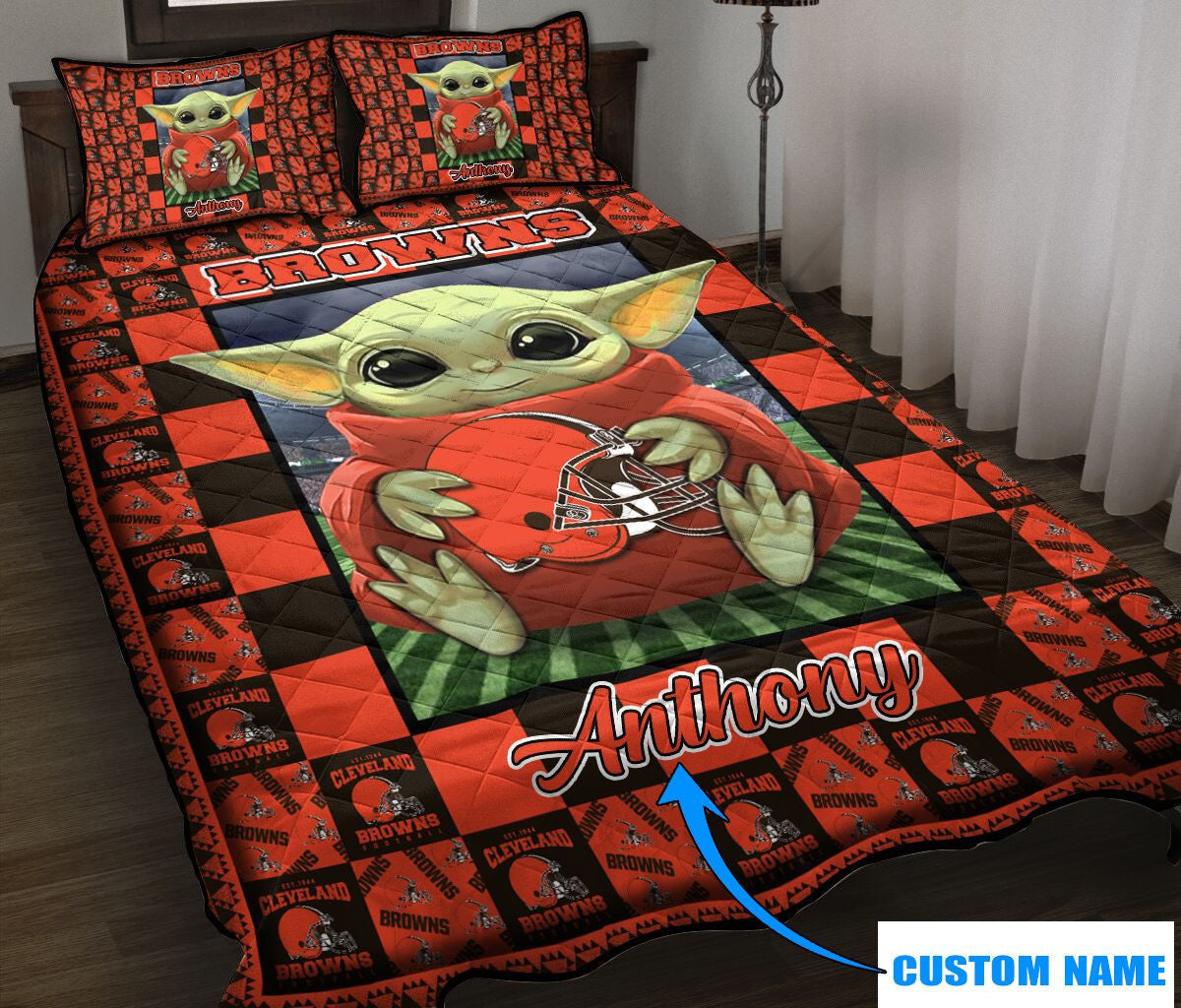 Cleveland Browns Personalized Quilt Set BG40