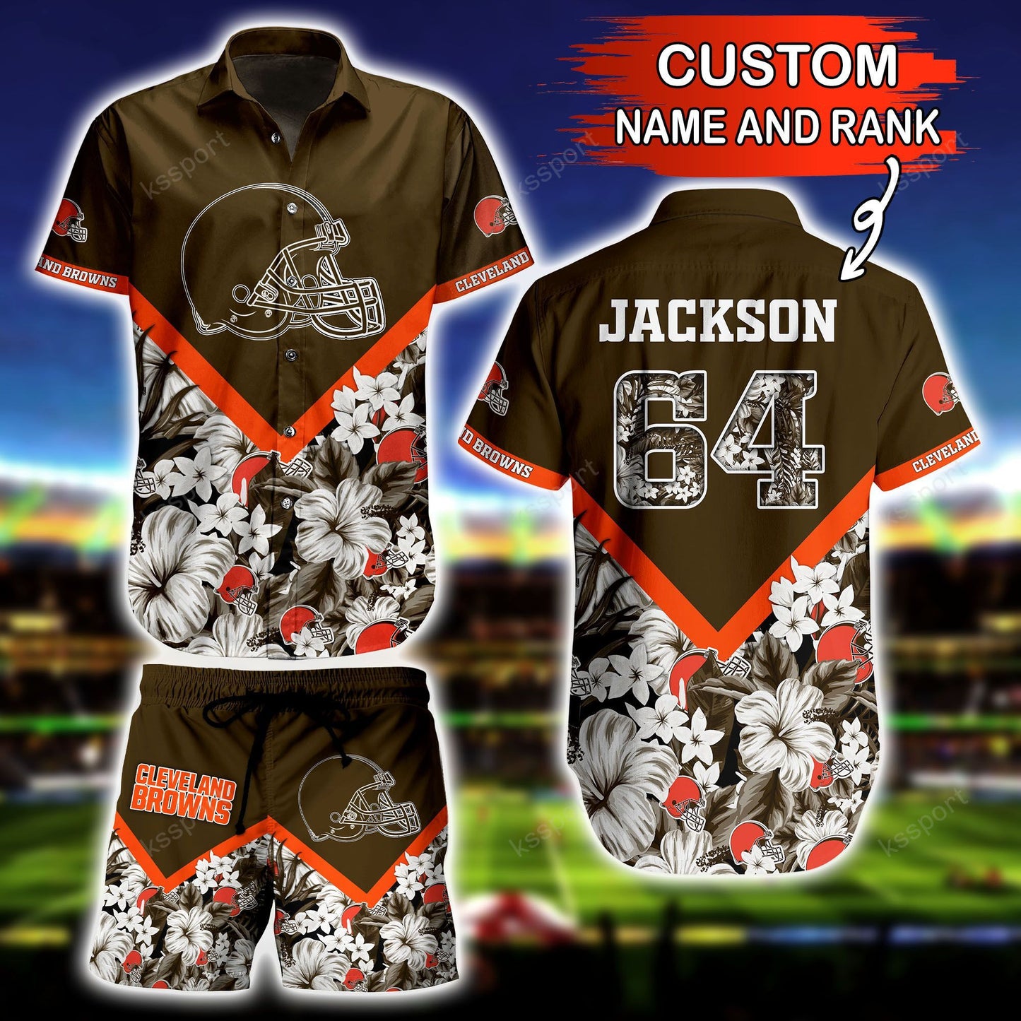 Cleveland Browns Personalized Shirt and Shorts BG276