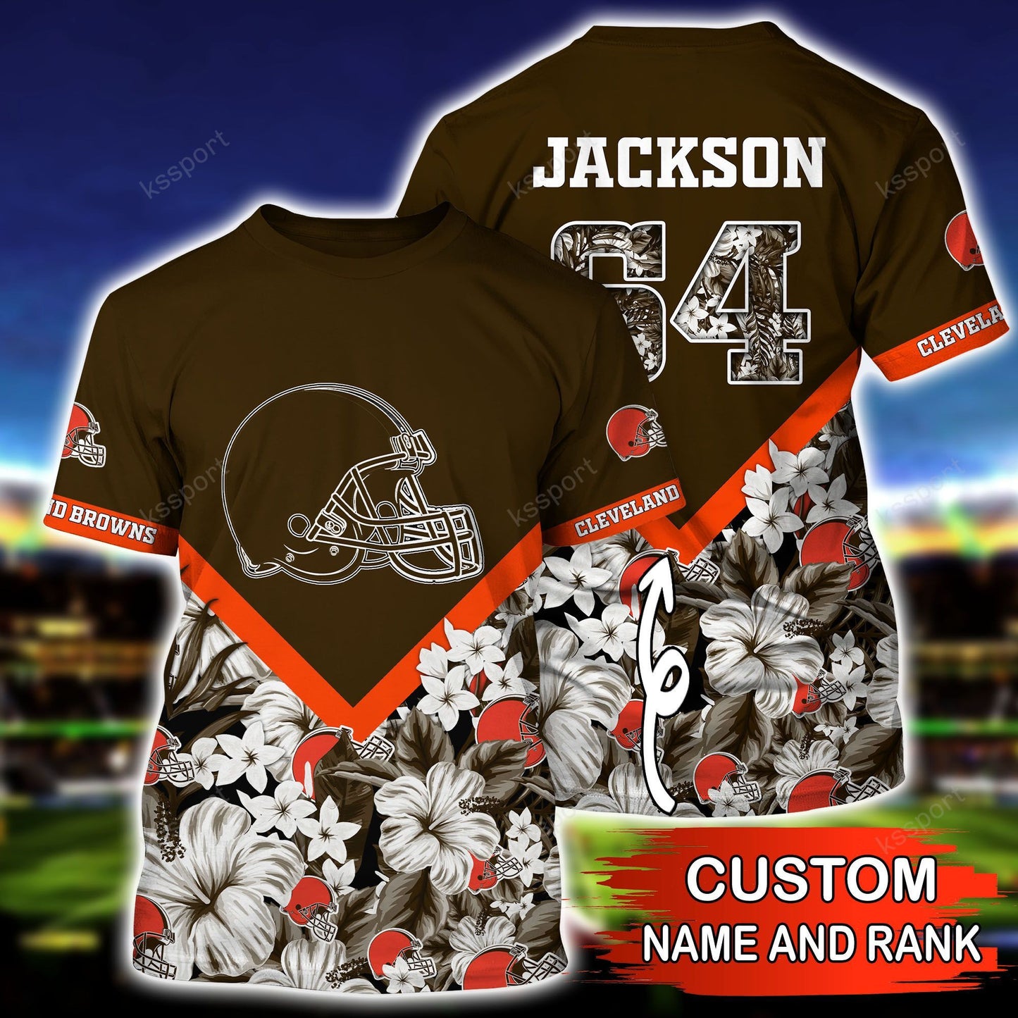 Cleveland Browns Personalized Shirt and Shorts BG276