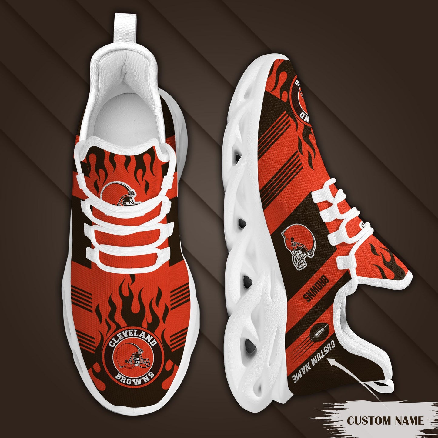 Cleveland Browns Personalized Yezy Running Sneakers BB598