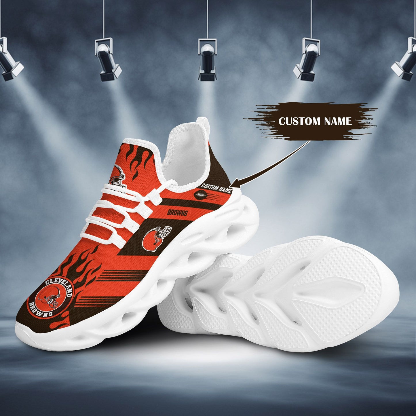 Cleveland Browns Personalized Yezy Running Sneakers BB598