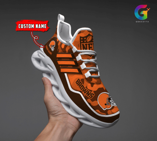 Cleveland Browns Personalized Yezy Running Sneakers BG325