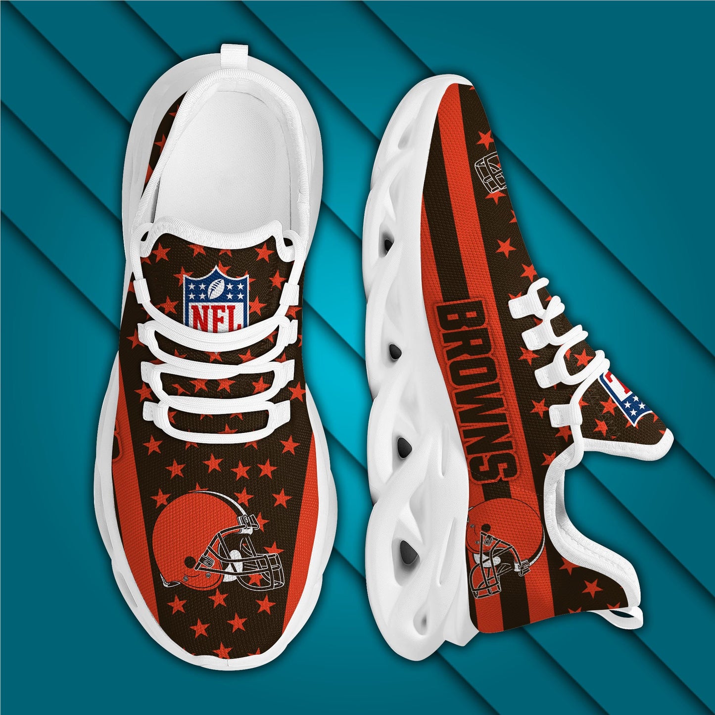 Cleveland Browns Yezy Running Sneakers 47