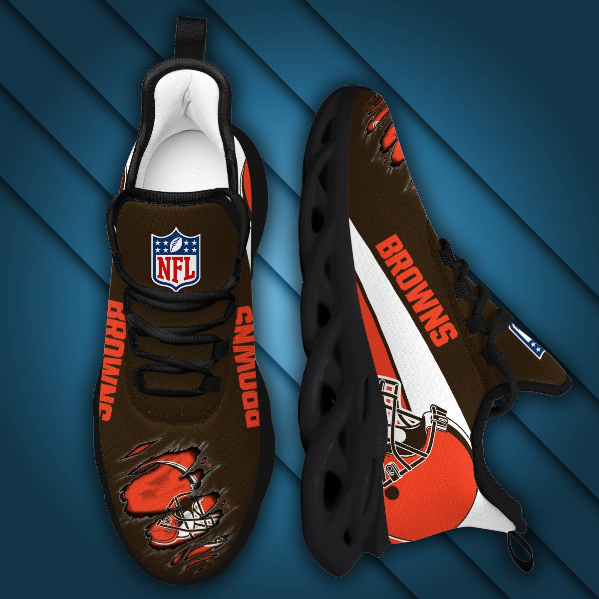 Cleveland Browns Yezy Running Sneakers 973