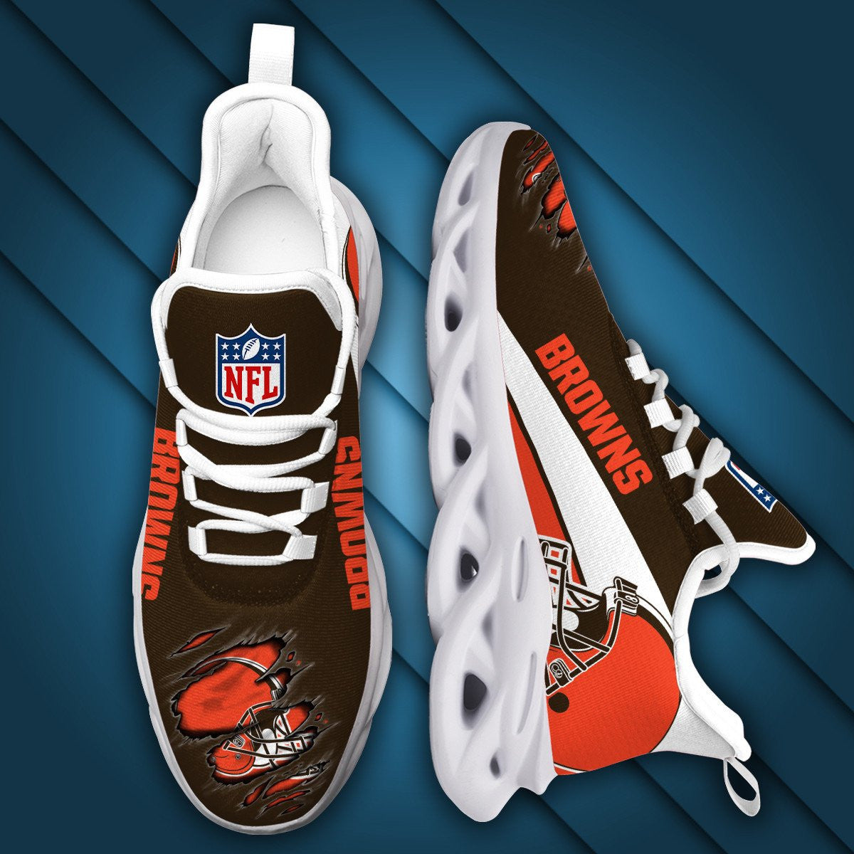 Cleveland Browns Yezy Running Sneakers 973