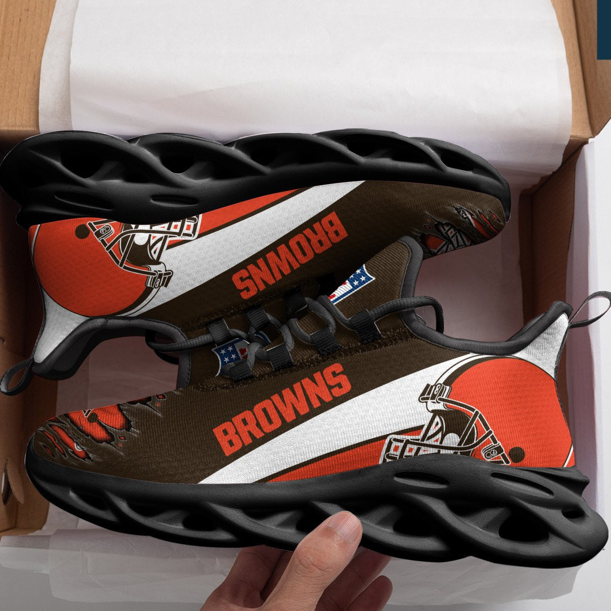 Cleveland Browns Yezy Running Sneakers 973
