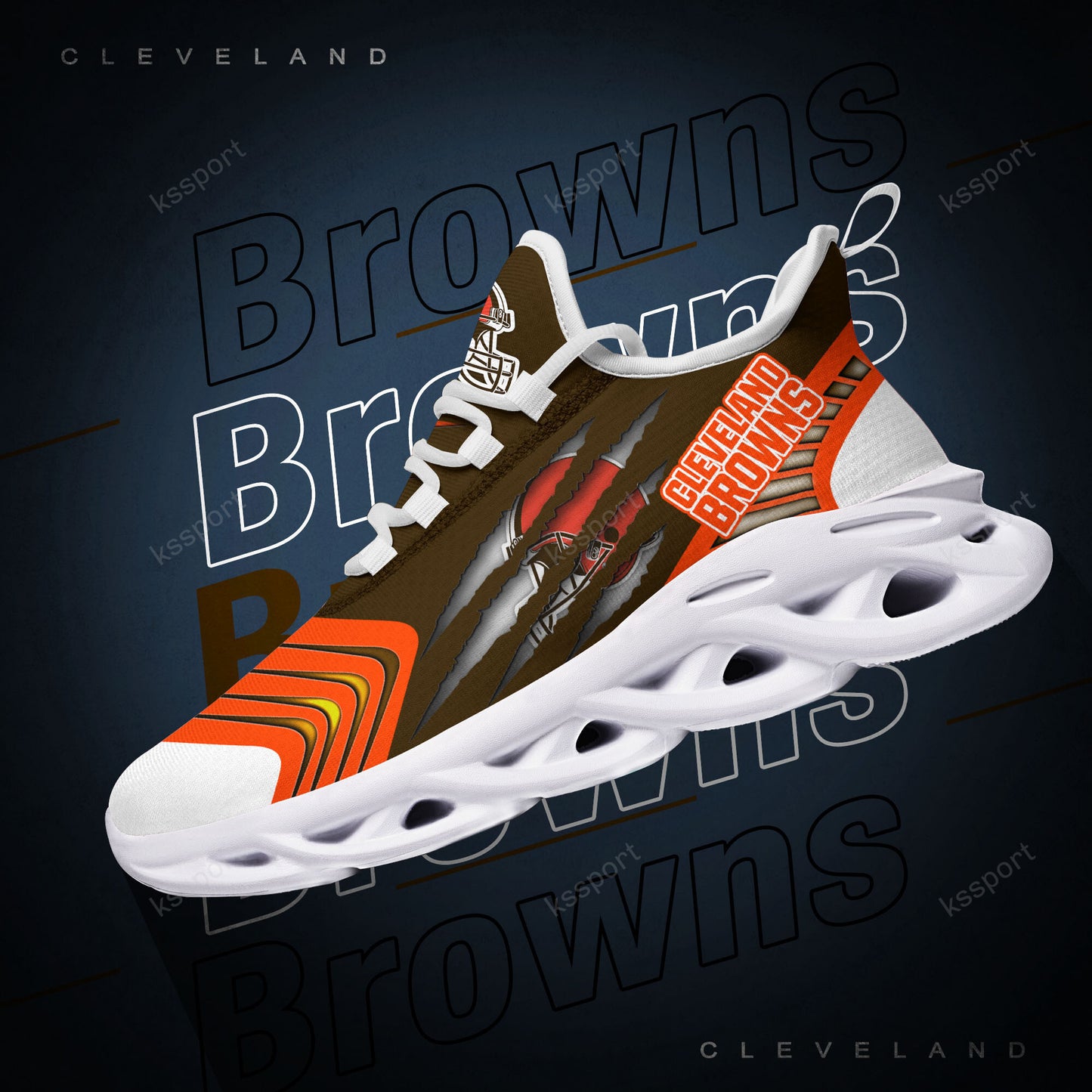 Cleveland Browns Yezy Running Sneakers BB422