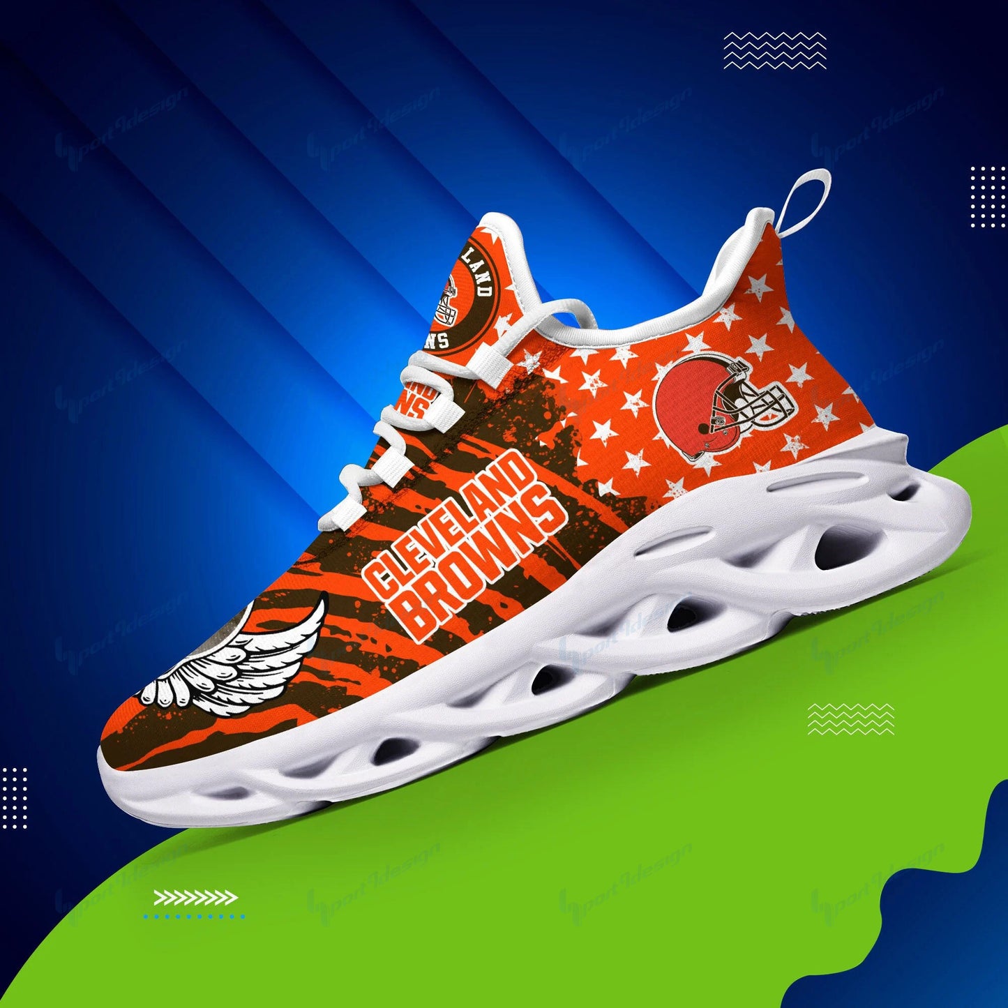 Cleveland Browns Yezy Running Sneakers BB758