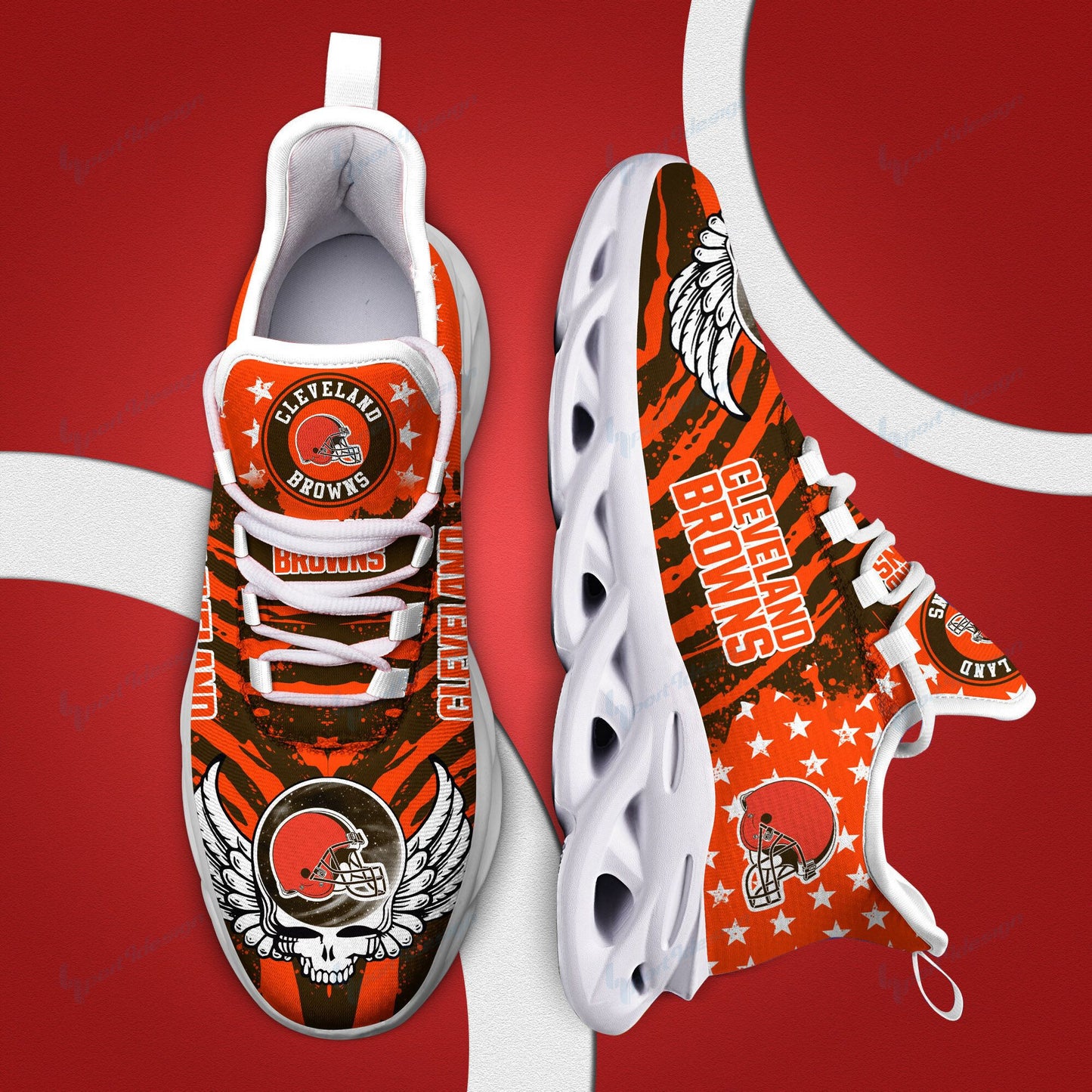 Cleveland Browns Yezy Running Sneakers BB758
