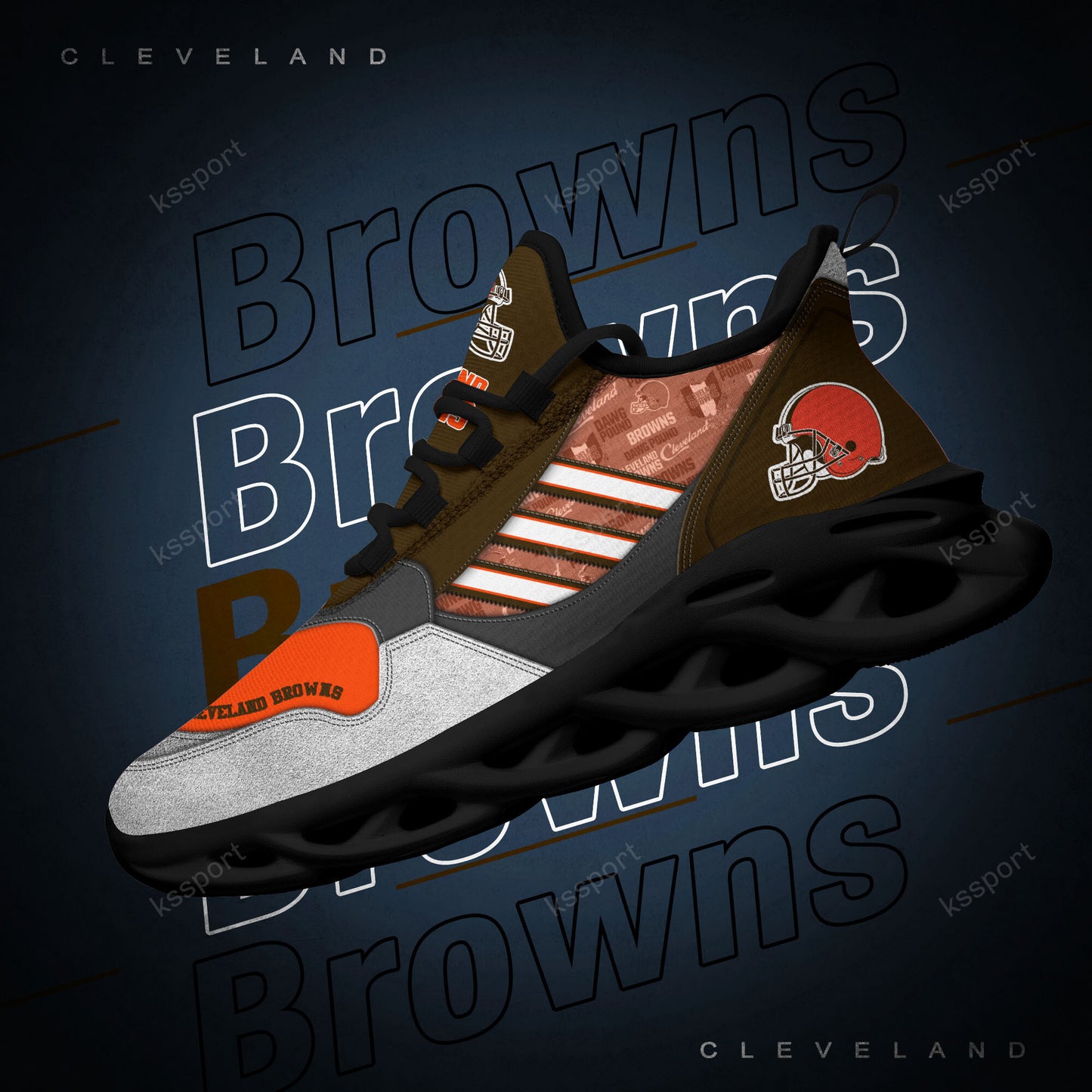 Cleveland Browns Yezy Running Sneakers BG732