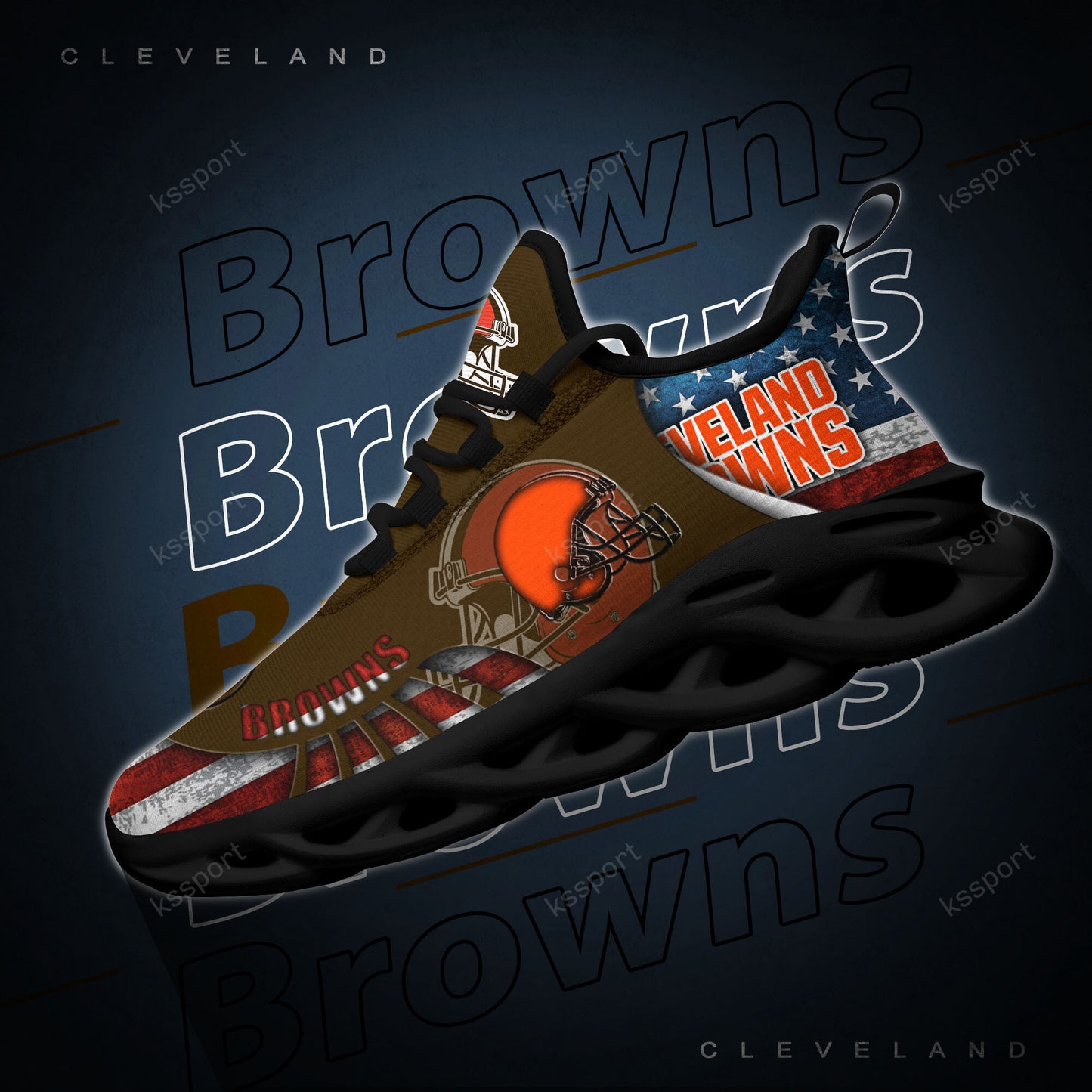 Cleveland Browns Yezy Running Sneakers BG811