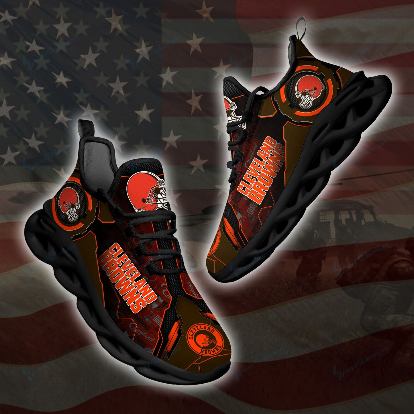 Cleveland Browns Yezy Running Sneakers SPD12