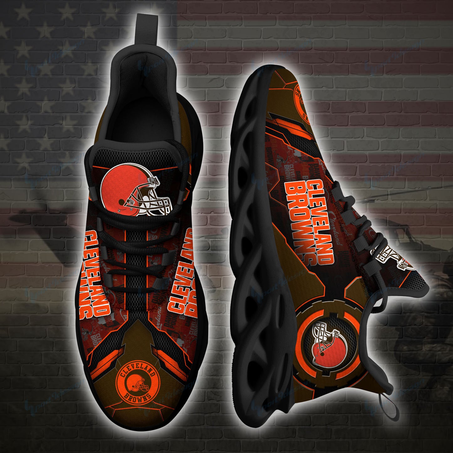 Cleveland Browns Yezy Running Sneakers SPD12