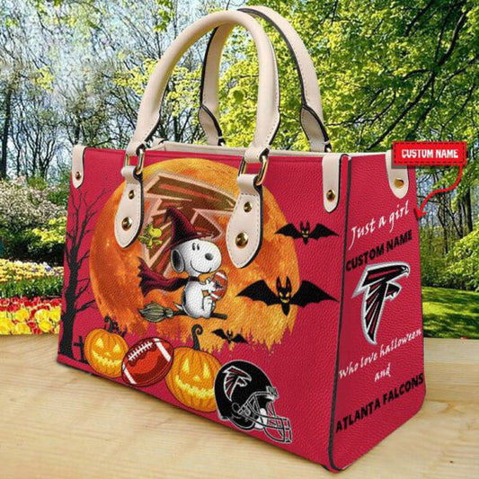 Atlanta Falcons Halloween Leather Hand Bag Limited Edition AZDDLHB000034