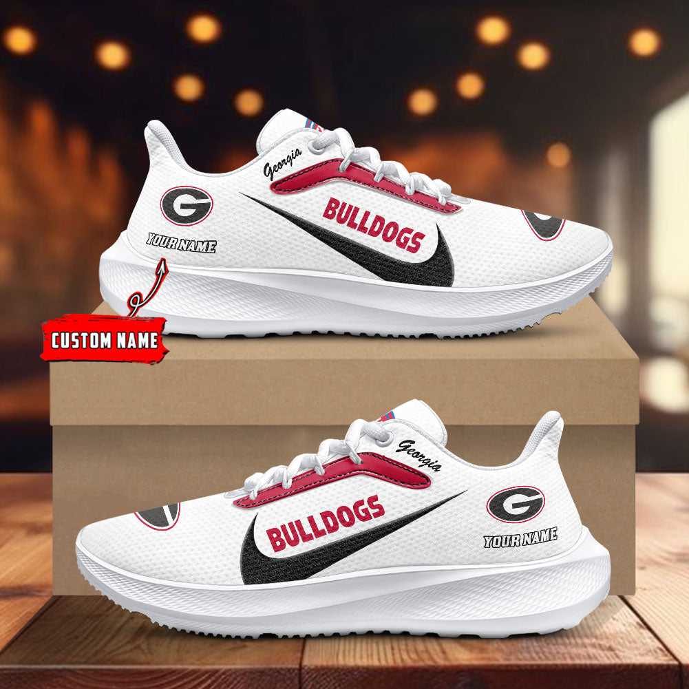 Georgia Bulldogs Lightweight Patch Decor Running Shoes AZBTRS000041