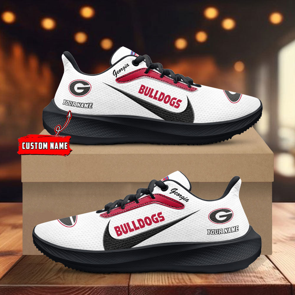 Georgia Bulldogs Lightweight Patch Decor Running Shoes AZBTRS000041