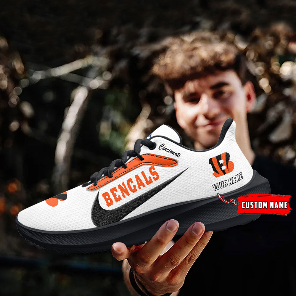 Cincinnati Bengals Lightweight Patch Decor Running Shoes AZBTRS000007
