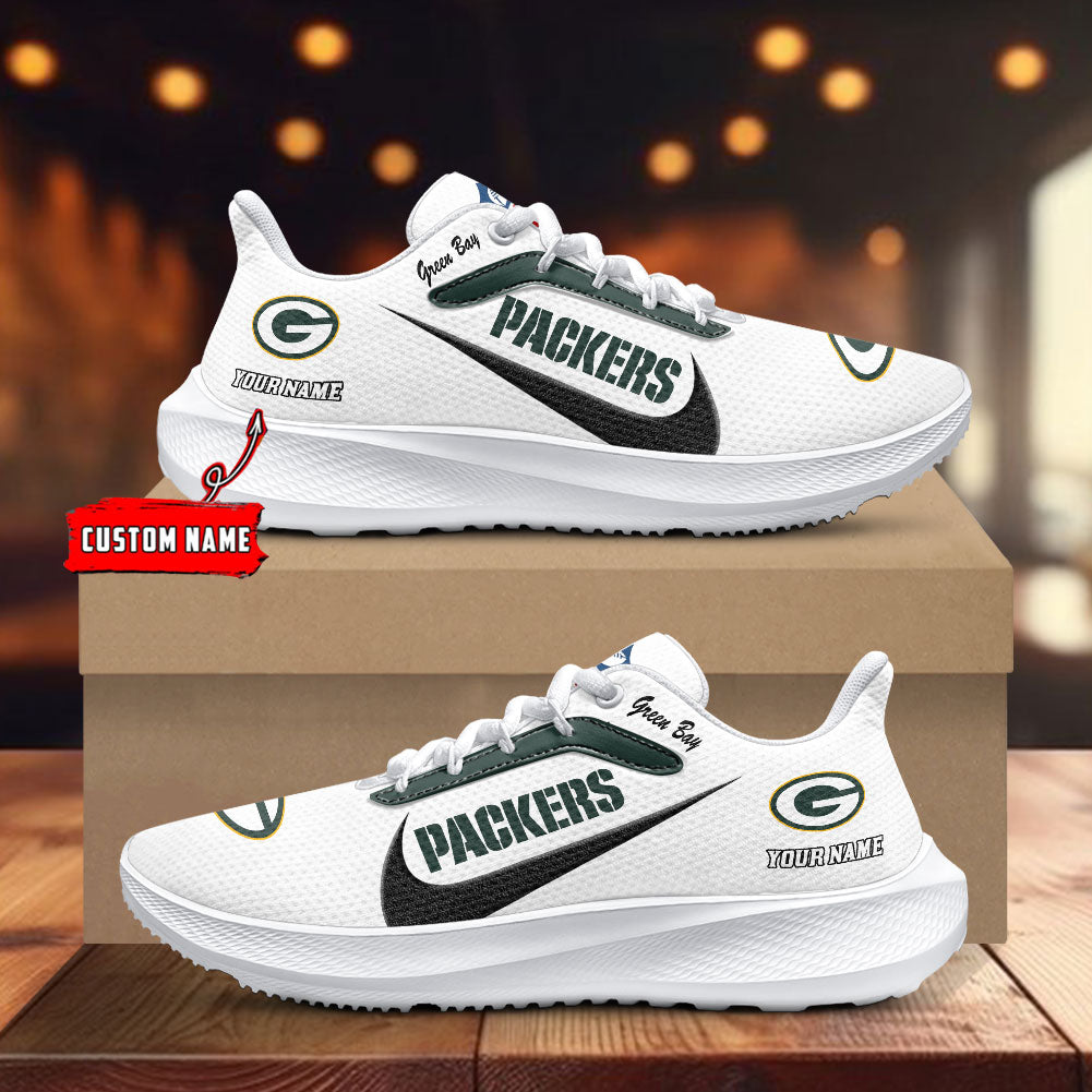 Green Bay Packers Lightweight Patch Decor Running Shoes AZBTRS000012