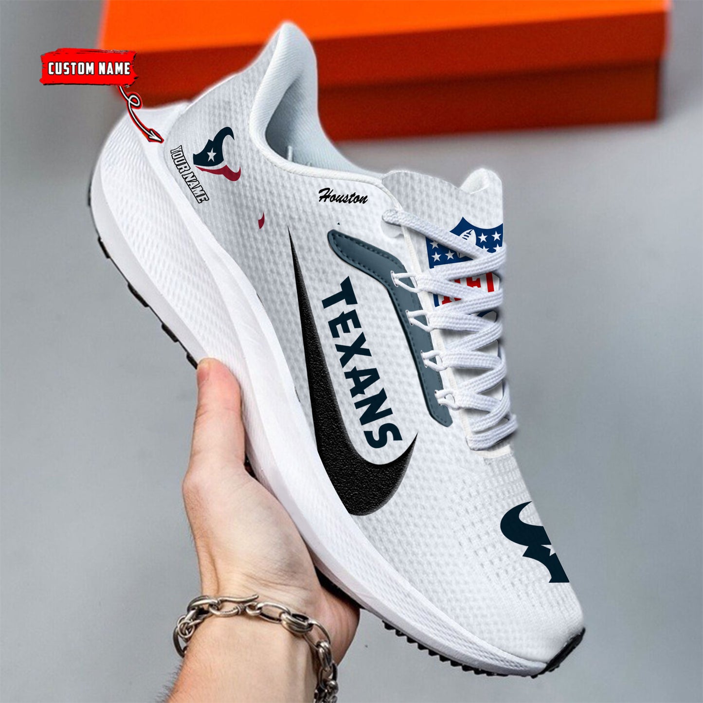 Houston Texans Lightweight Patch Decor Running Shoes AZBTRS000013
