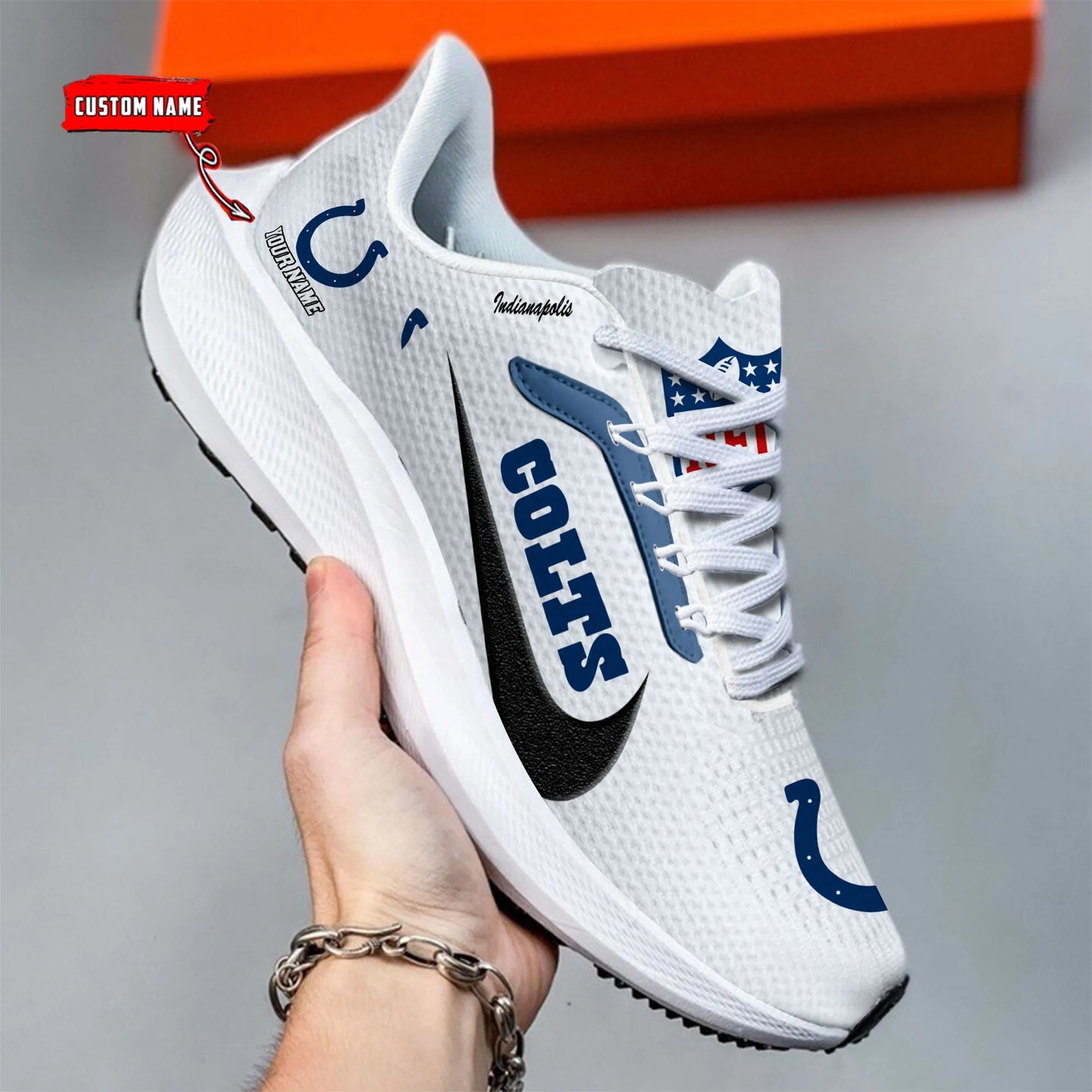 Indianapolis Colts Lightweight Patch Decor Running Shoes AZBTRS000014