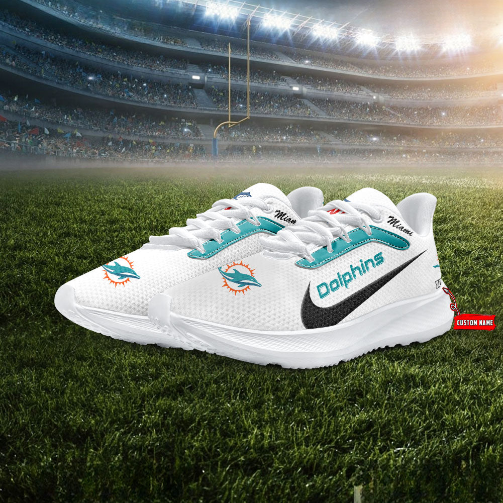Miami Dolphins Lightweight Patch Decor Running Shoes AZBTRS000020