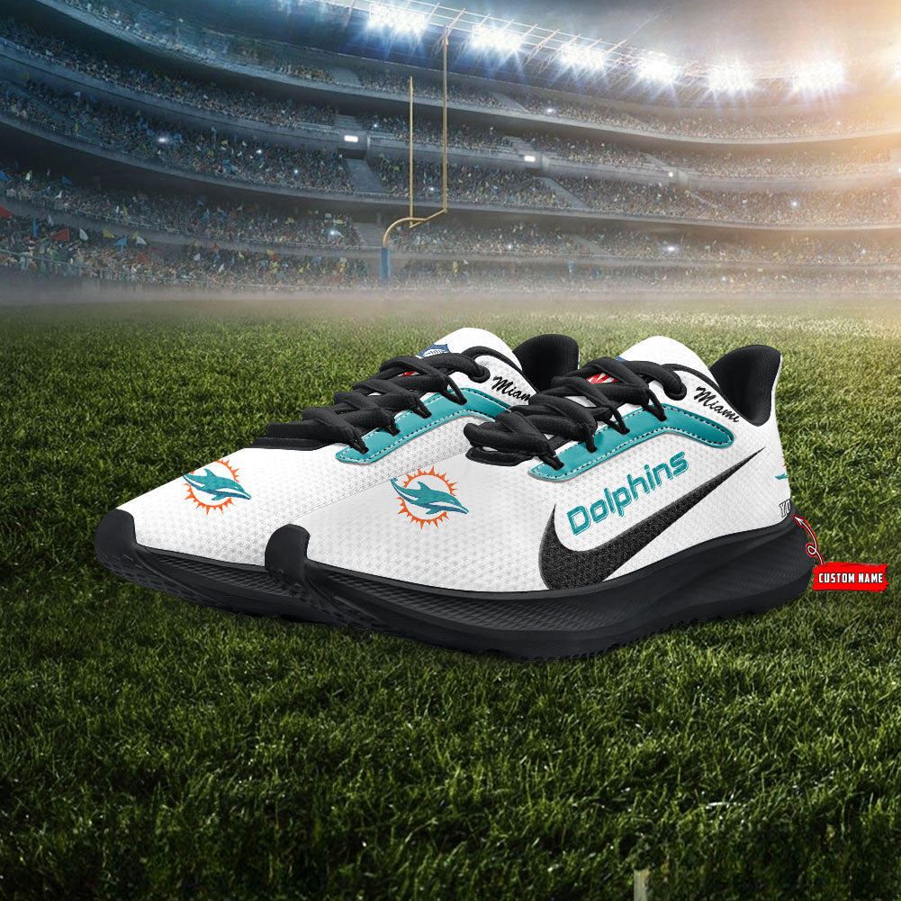 Miami Dolphins Lightweight Patch Decor Running Shoes AZBTRS000020