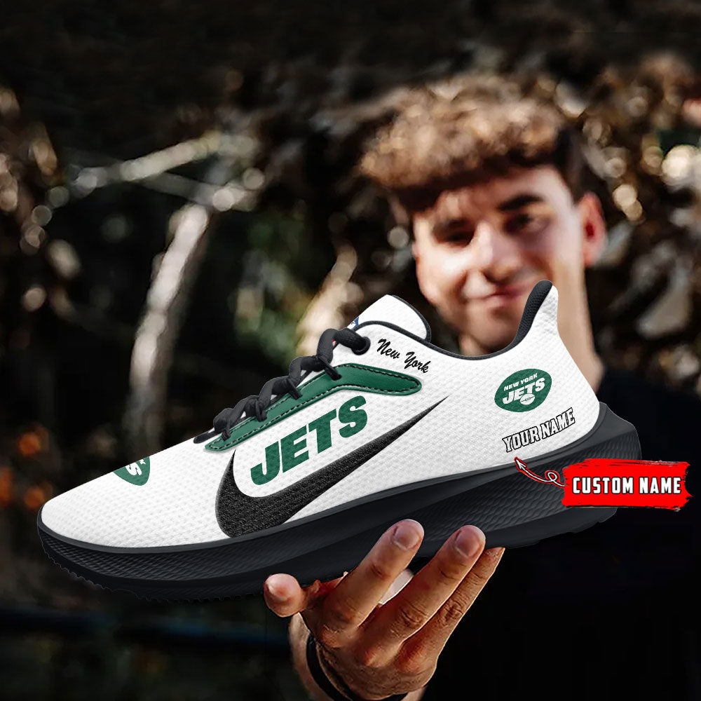 New York Jets Lightweight Patch Decor Running Shoes AZBTRS000025