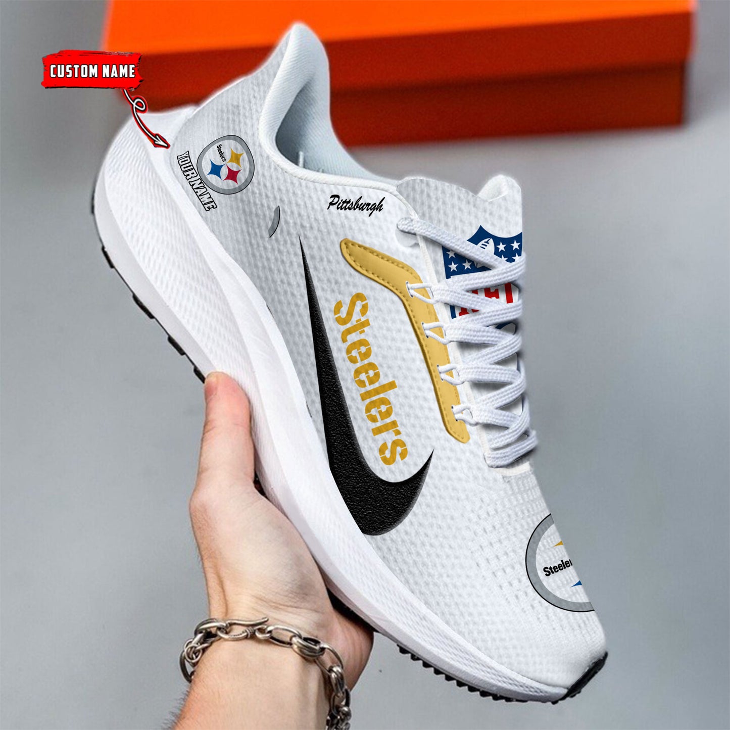 Pittsburgh Steelers Lightweight Patch Decor Running Shoes AZBTRS000027