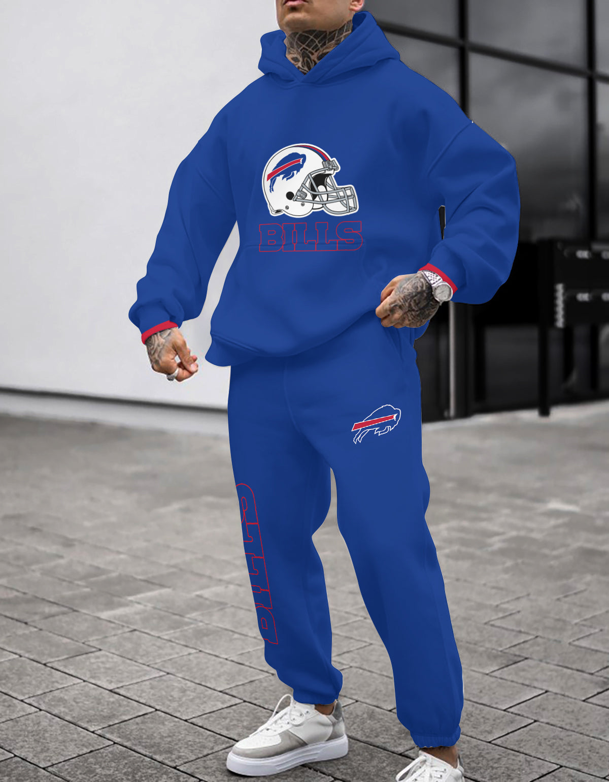 Buffalo Bills Combo Pullover Hoodie And Sweatpants AZBTPHSP000066