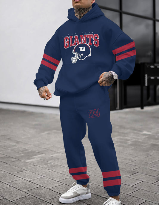 New York Giants Combo Pullover Hoodie And Sweatpants AZBTPHSP000392