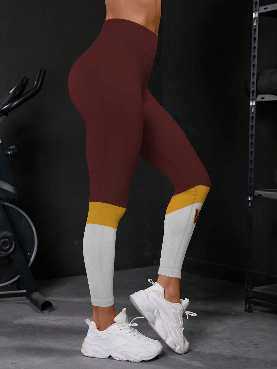 Washington Commanders High Waist Push Up Printed Leggings