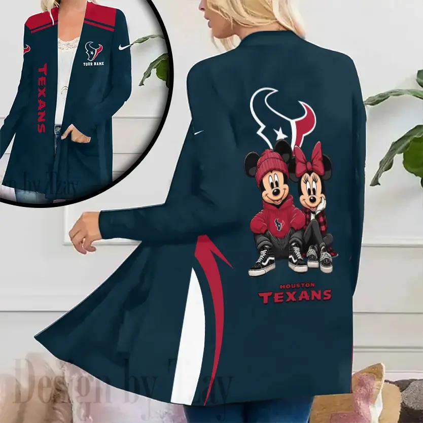 Houston Texans Women Patch Pocket Cardigan BT081