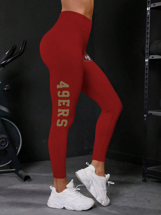 San Francisco 49ers  High Waist Push Up Printed Leggings