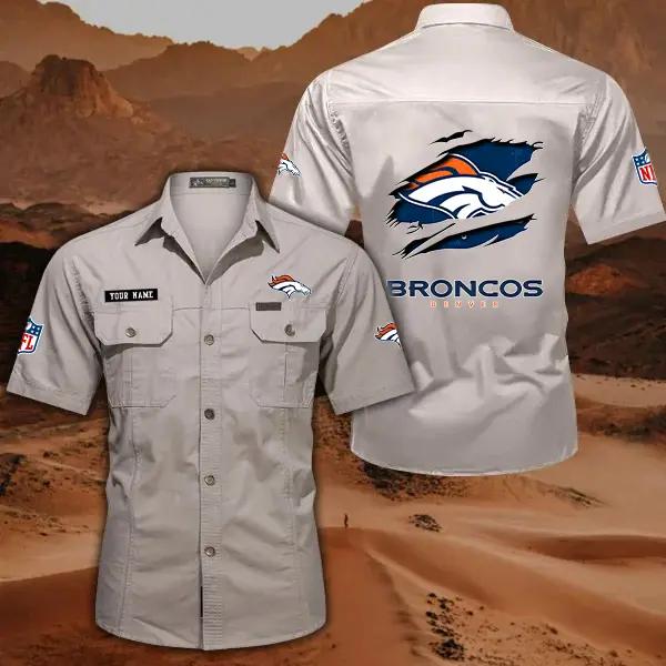Denver Broncos Men’s Short Sleeve Cargo Shirts New 2025 AZBT2DCGS000010