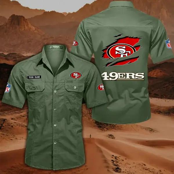 San Francisco 49ers Men’s Short Sleeve Cargo Shirts New 2025 AZBT2DCGS000027