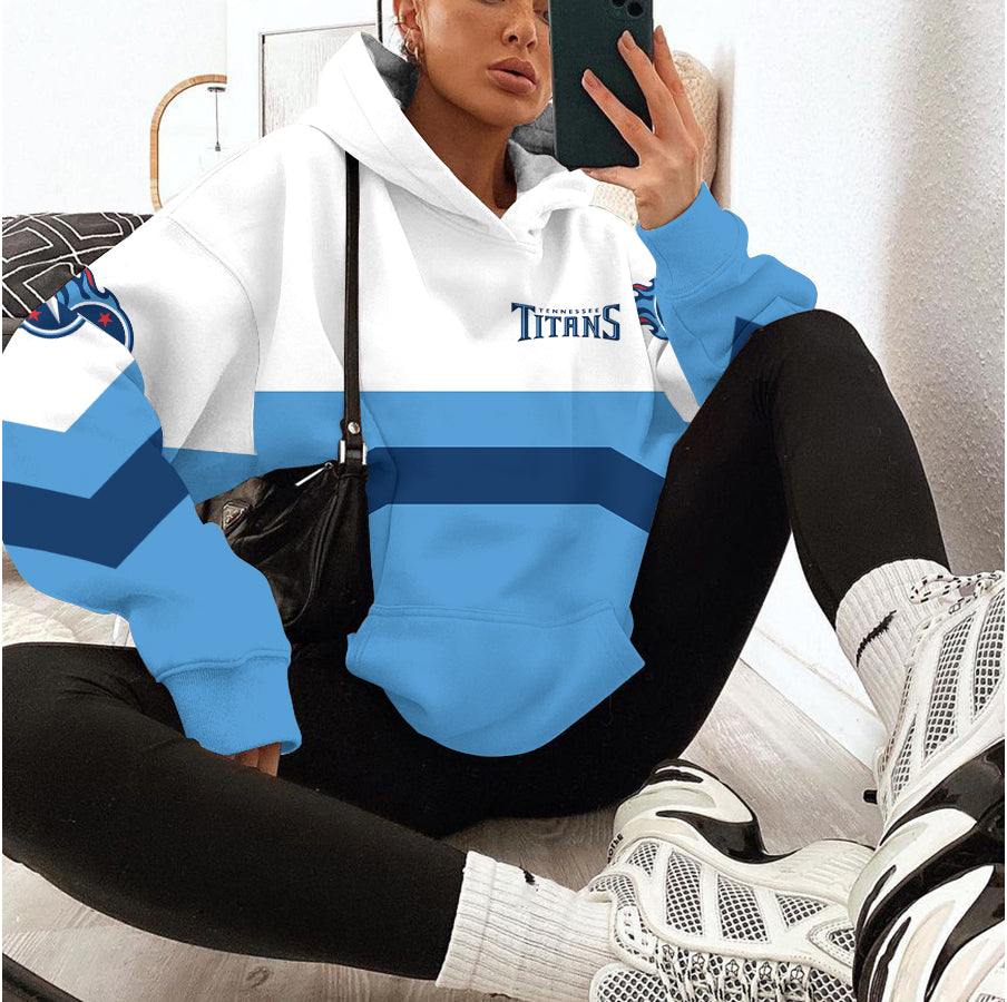 Tennessee Titans Printed Hooded Pocket Pullover Hoodie AZBTPH000015