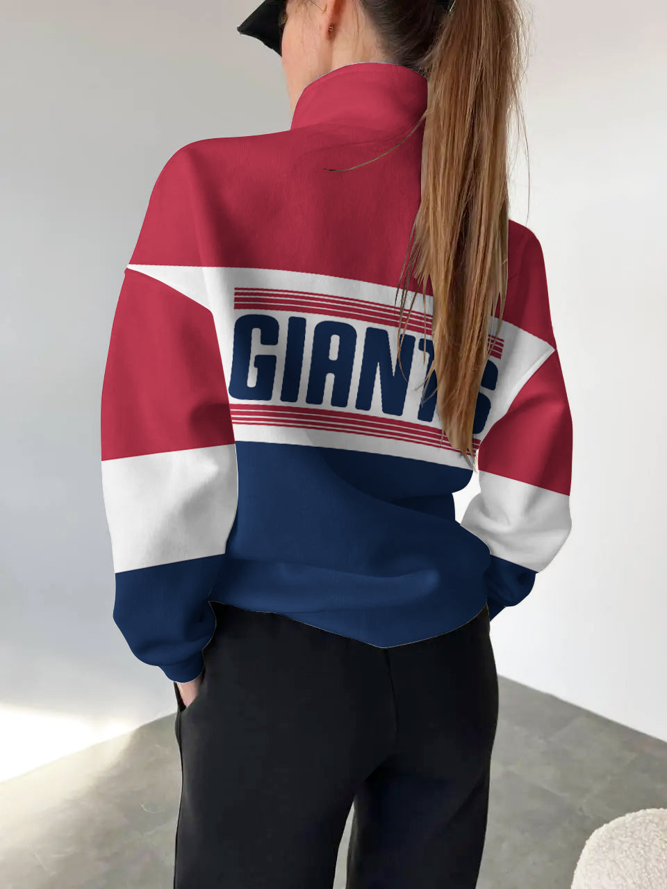 New York Giants Casual Colorful Stand Collar Sweatshirt AZBTSCSW000480