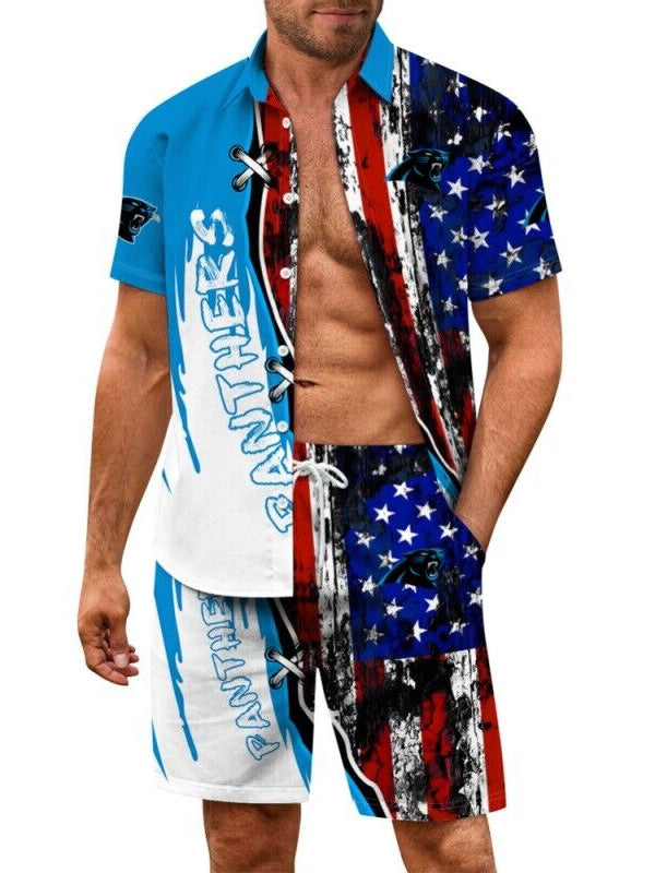 Carolina Panthers Combo Hawaiian Shirt and Shorts AZBTHWSS000128